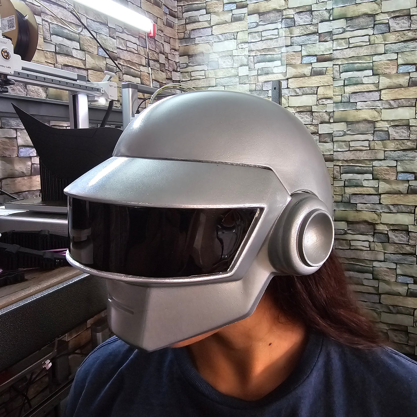 Casco magnetico de Thomas Bangalter de Daft punk impreso en 3D