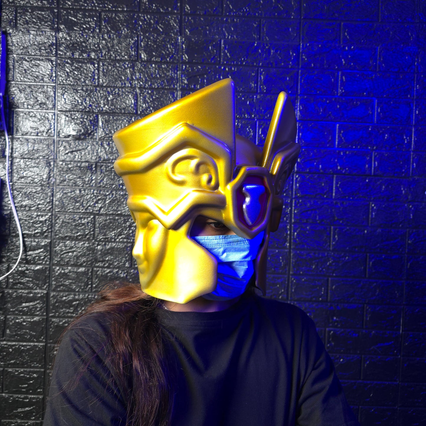 Casco del caballero Dorado Saga de Geminis impreso en 3D