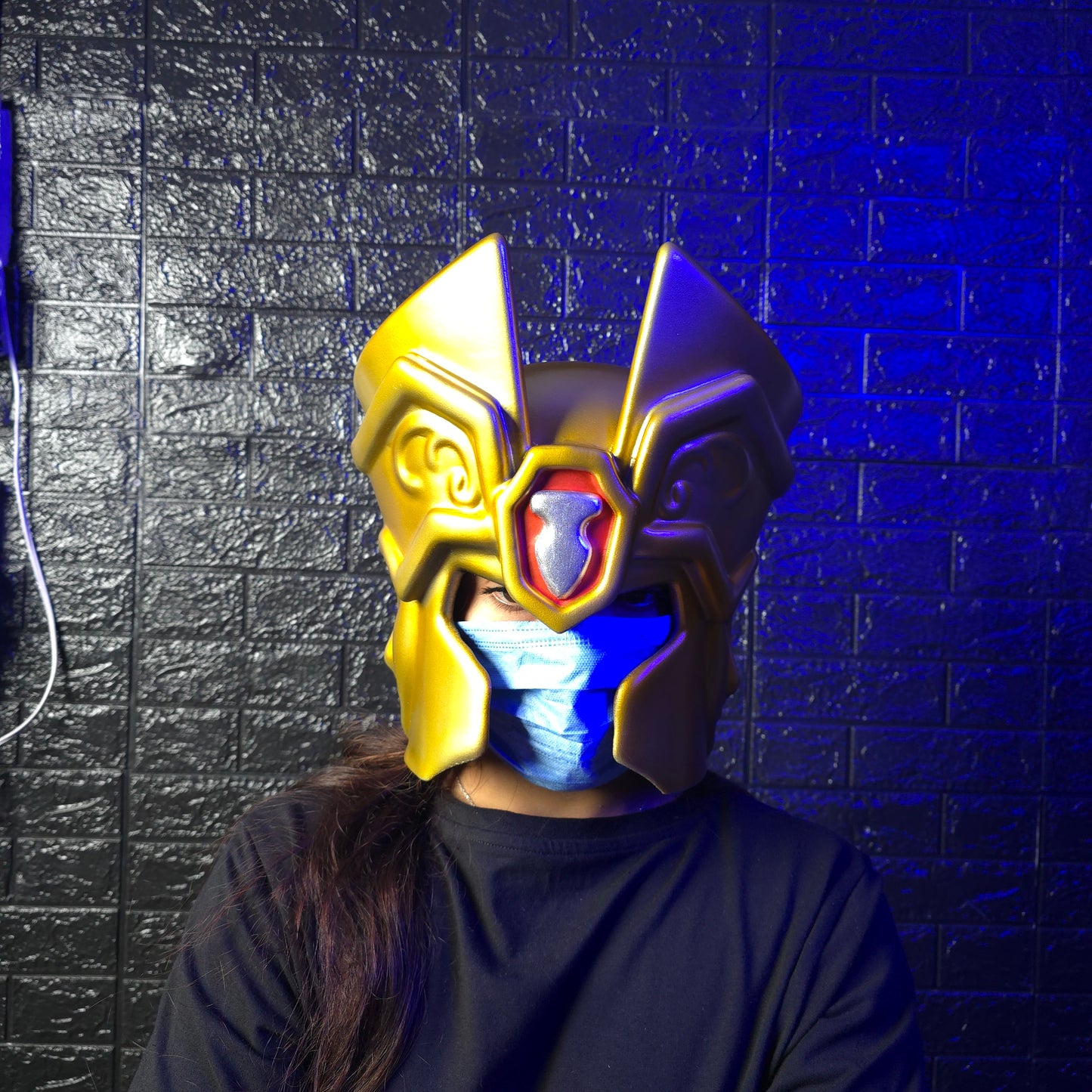 Casco del caballero Dorado Saga de Geminis impreso en 3D