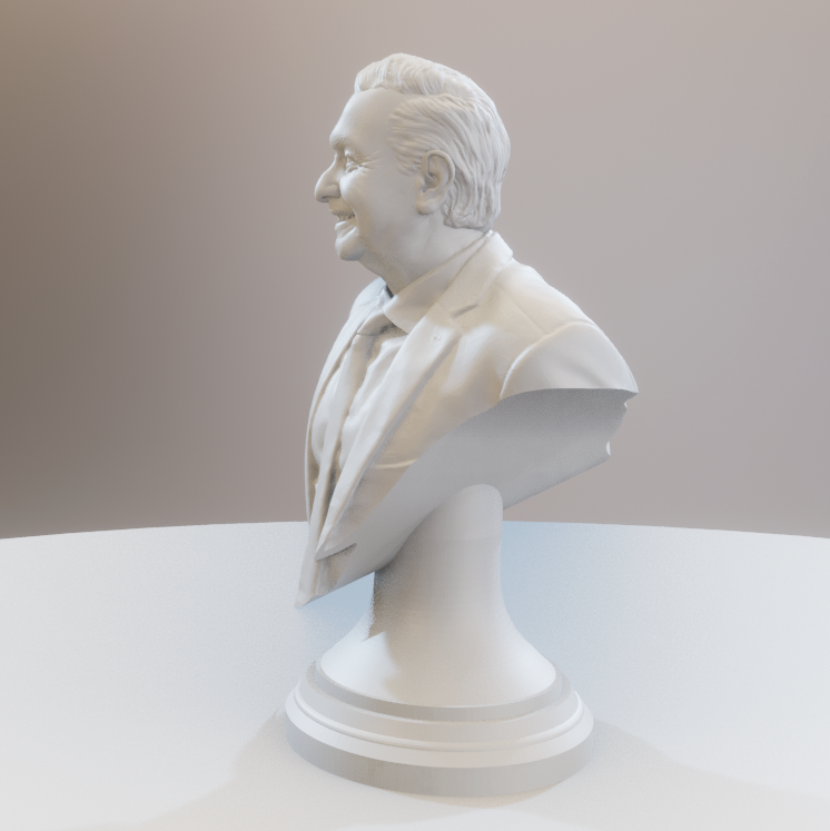Busto de Andrés Manuel López Obrador AMLO impreso en 3D