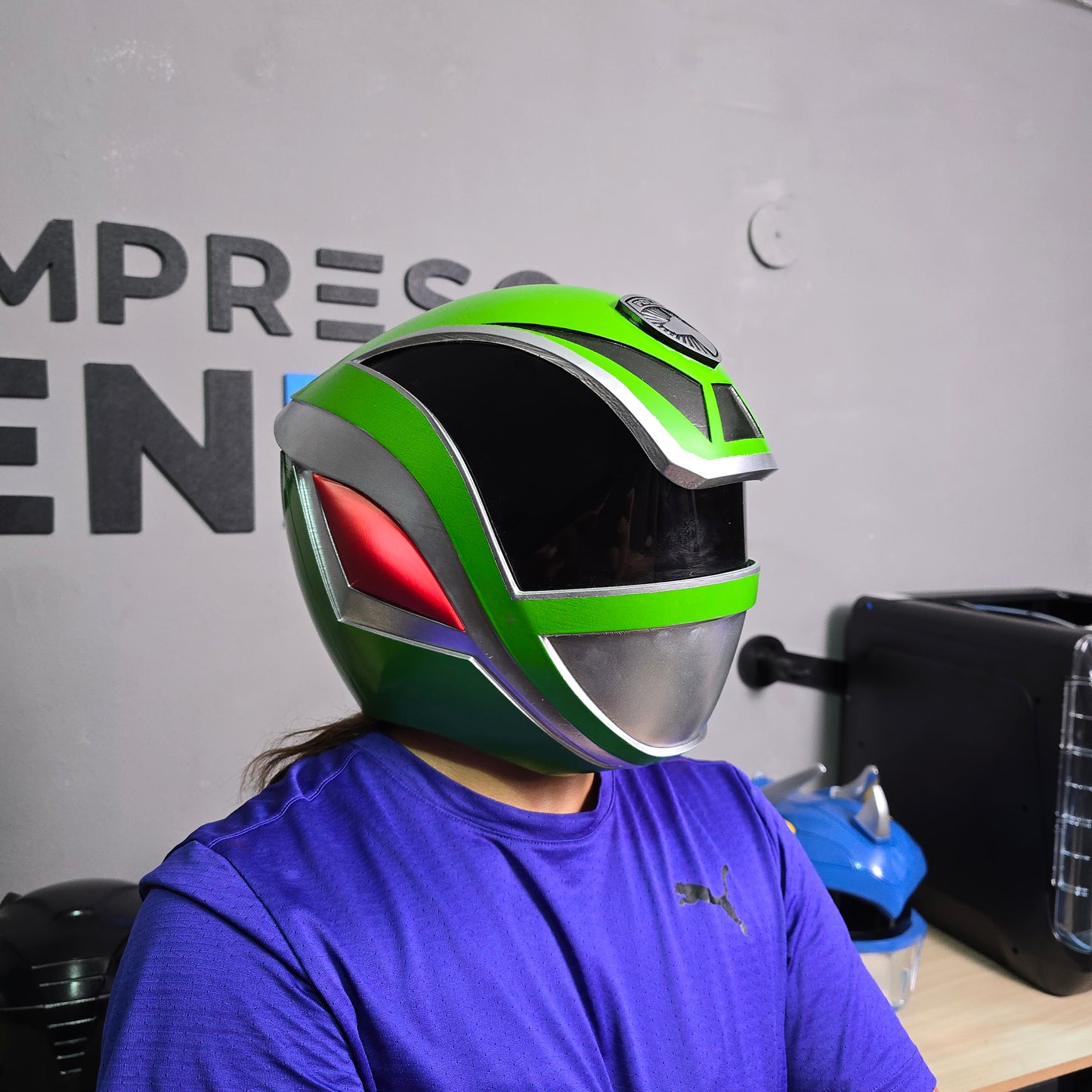 Casco magnético del Ranger verde SPD (Green ranger SPD)