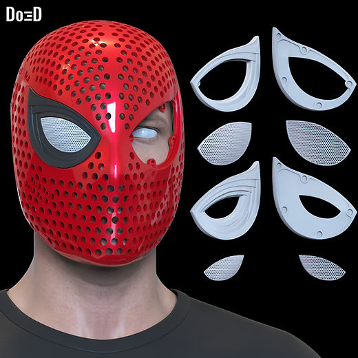 Face Shell de Spiderman impreso en 3D