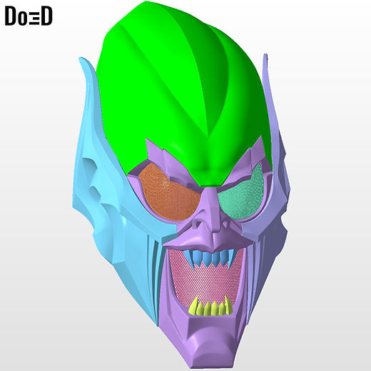 Casco magnetico de Green Goblin o Duende Verde impreso en 3D