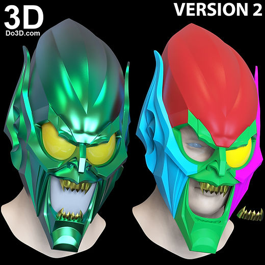 Casco magnetico de Green Goblin o Duende Verde impreso en 3D