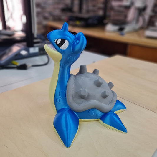 Alcancía de Lapras impresa en 3D