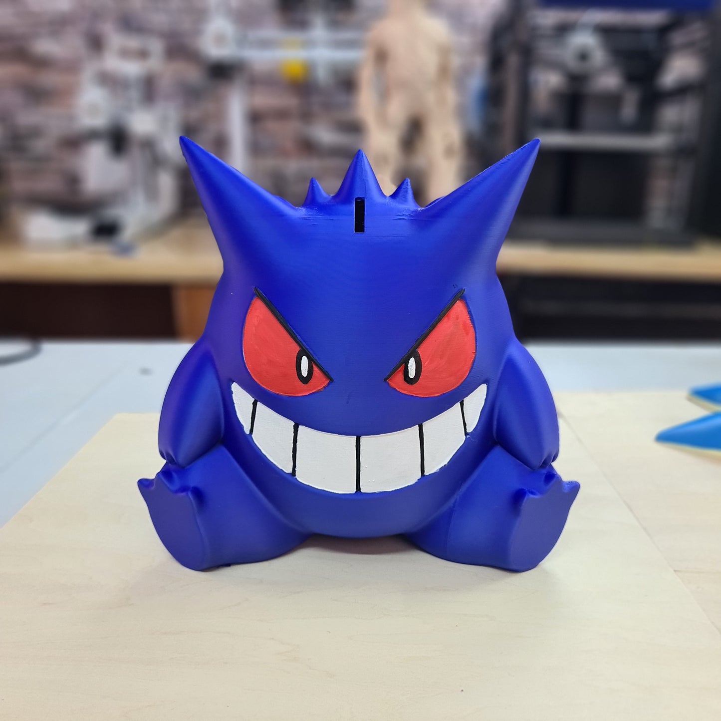 Alcancía de Gengar impresa en 3D