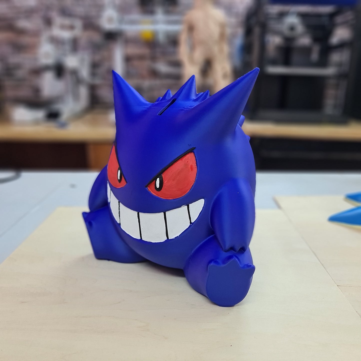 Alcancía de Gengar impresa en 3D