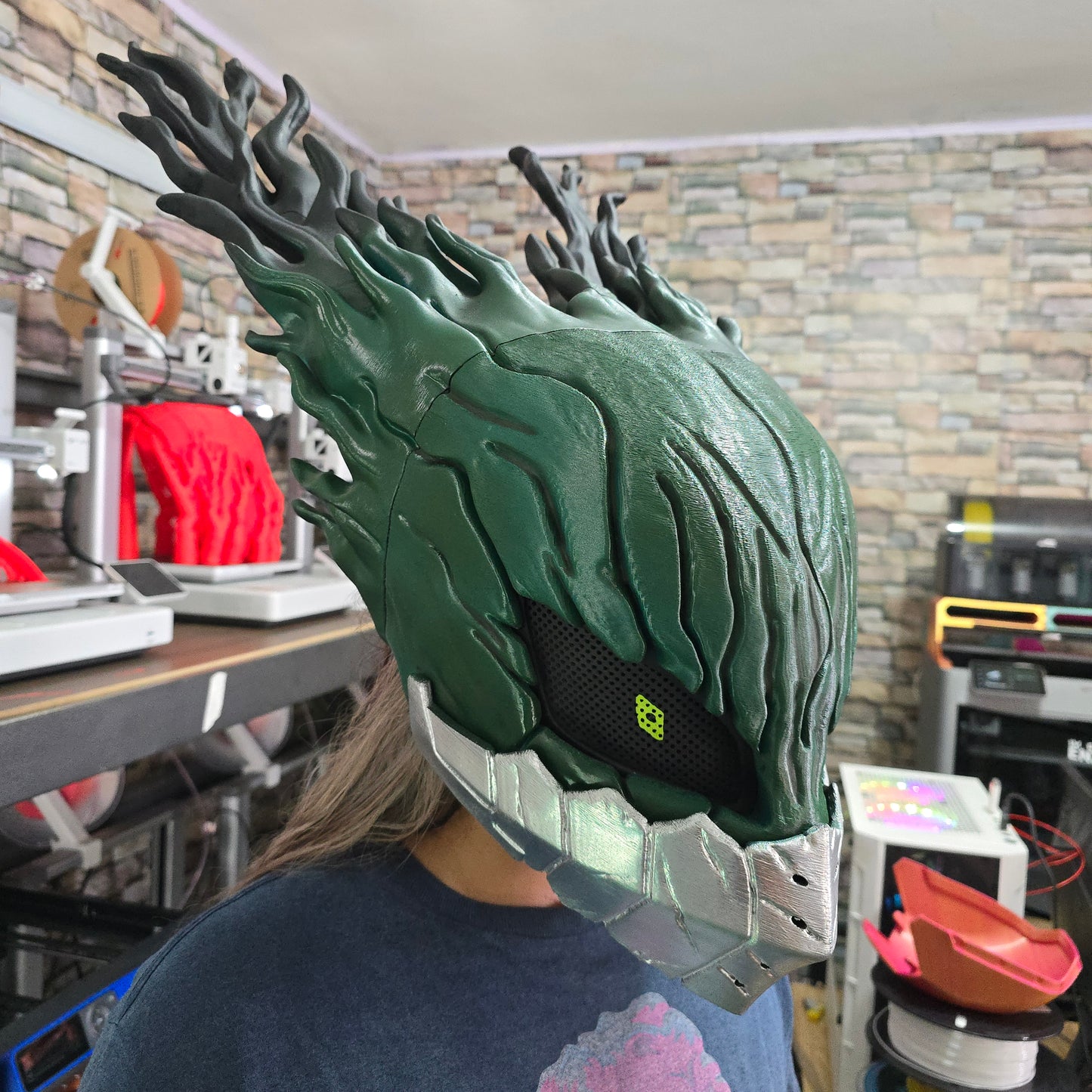 Casco magnético de Deku Vigilante impreso en 3D