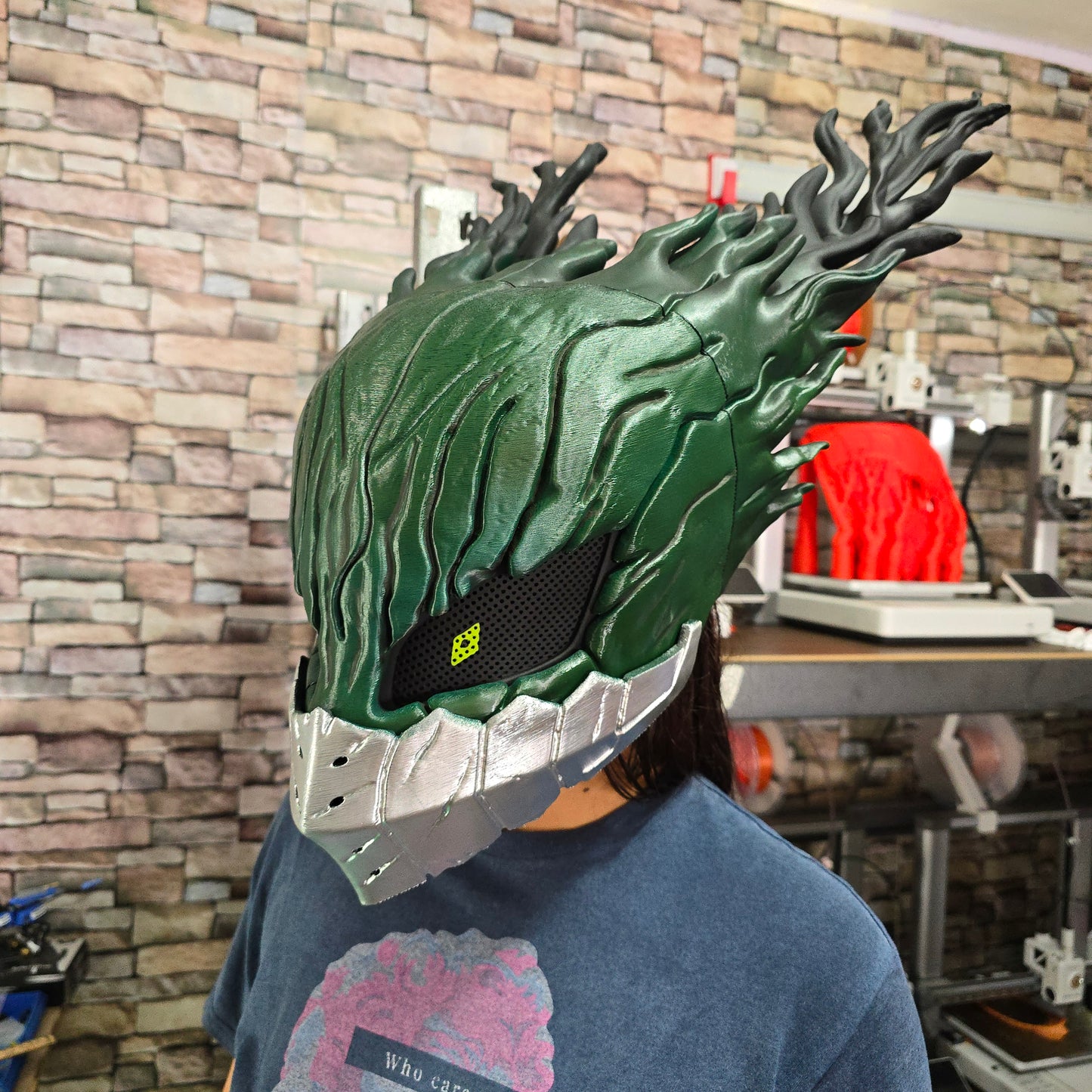 Casco magnético de Deku Vigilante impreso en 3D