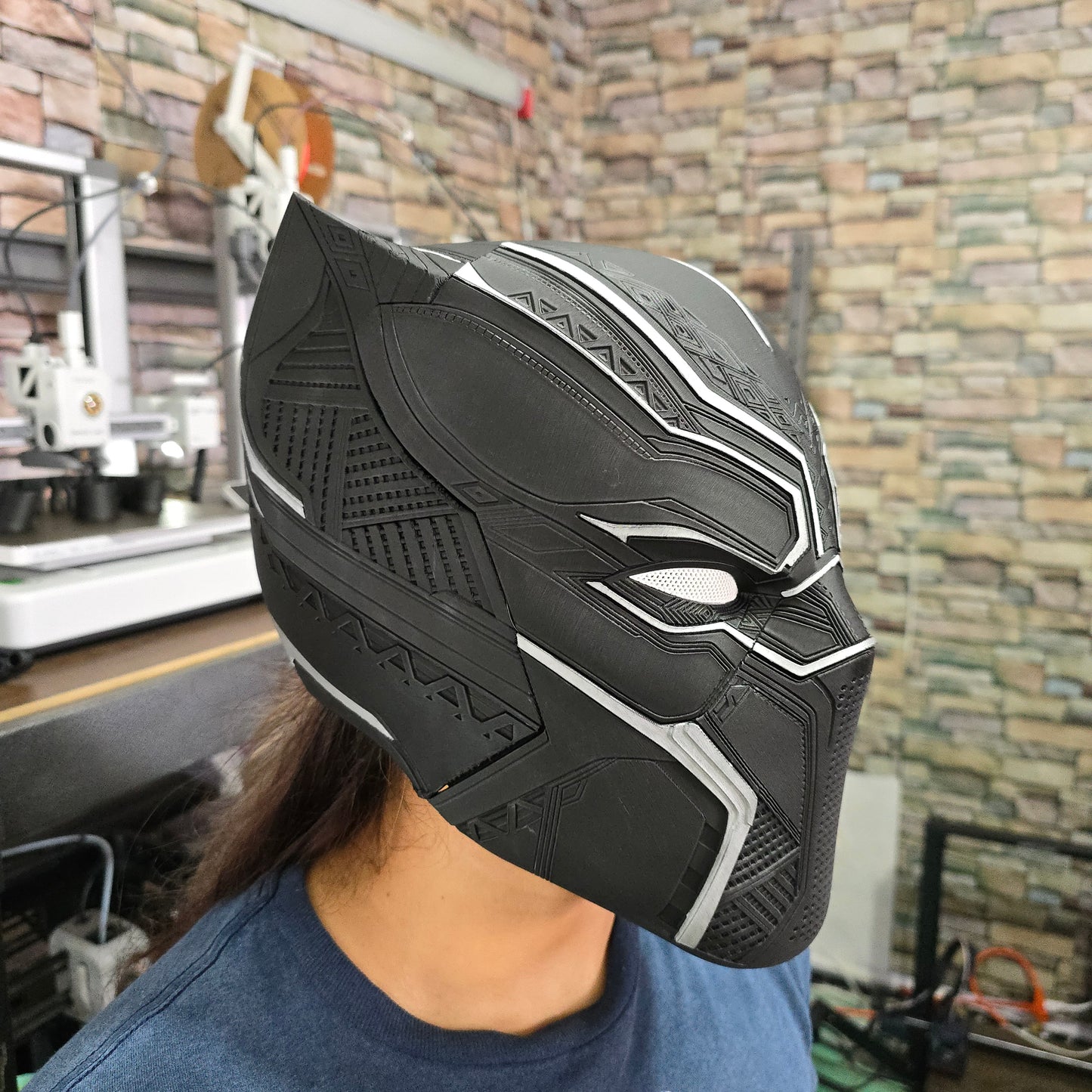 Casco de Black Panther magnetico impreso en 3D