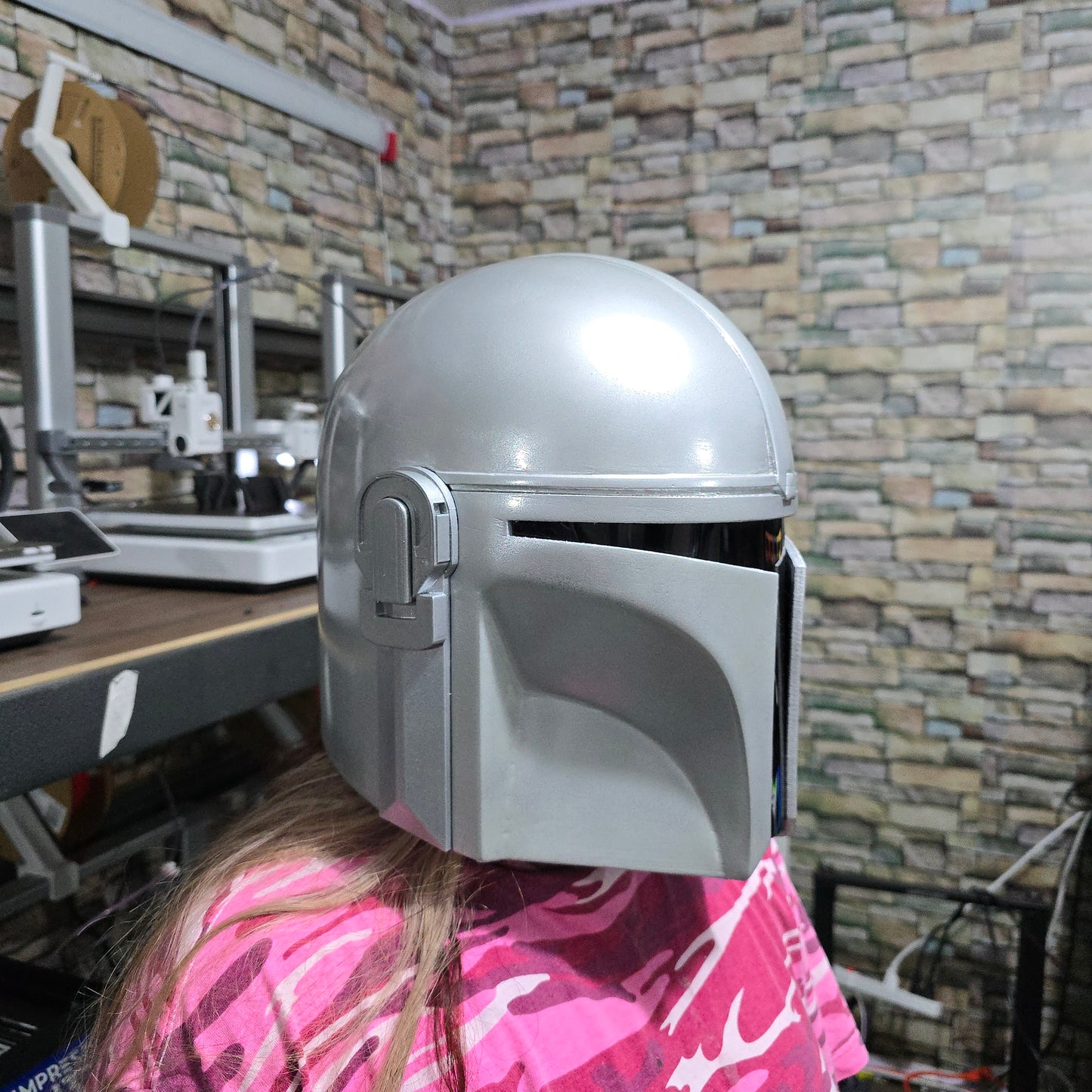 Casco de Mandalorian impreso en 3D