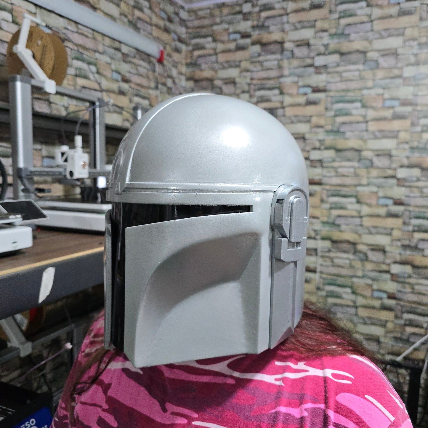 Casco de Mandalorian impreso en 3D