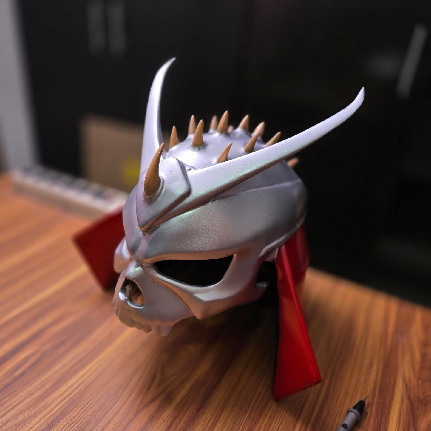 Casco de Shao Kahn impreso en 3D
