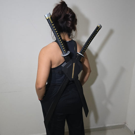 Katanas de Deadpool con su funda impresas en 3D