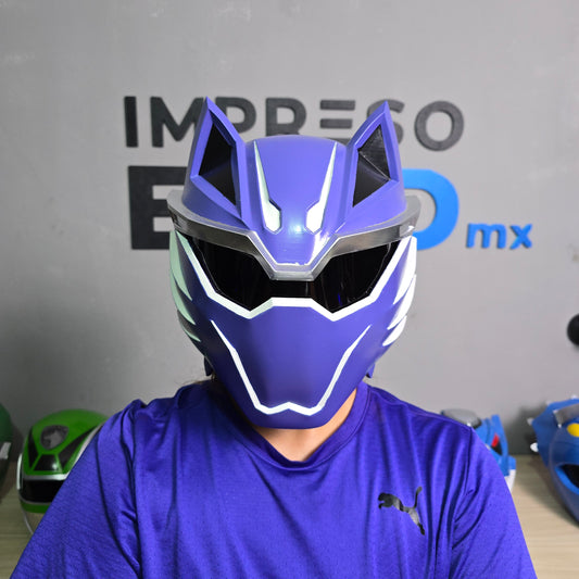 Casco magnético del Purple Wolf Ranger Jungle Fury