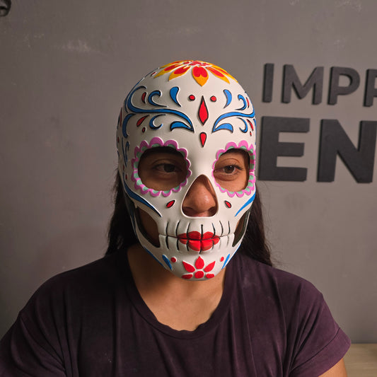 Mascara magnetica de Catrina impresa en 3D