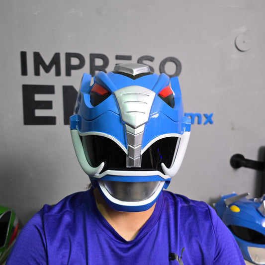 Casco magnético del Power Ranger Wild Force Elephant azul